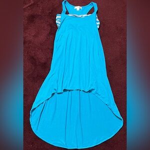 Blue High Low Dress